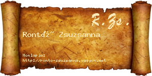 Rontó Zsuzsanna névjegykártya