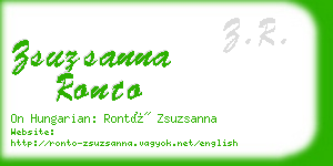 zsuzsanna ronto business card